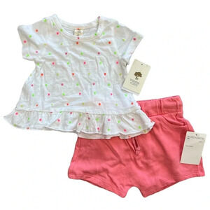 Tucker + Tate Pink Polka Dot Ruffle Outfit Set 6M 9M